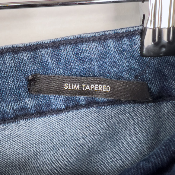 Guess Slim Tapered Skinny Retro Distressed Denim Womens Pants Size 30X32 - Picture 6 of 11